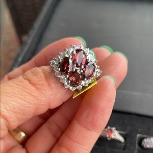 Garnet 925. Sterling Silver